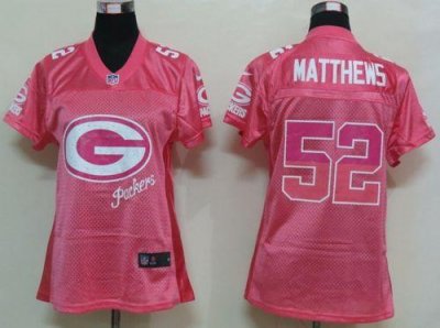 Jerseys Factory Cheap Nike Packers #52 Clay Matthews Pink Women'