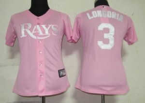 Jerseys Factory Cheap Rays #3 Evan Longoria Pink Lady Fashion Em