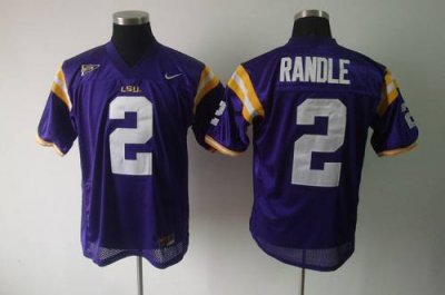 Jerseys Factory Cheap LSU Tigers #2 Rueben Randle Purple Embroid