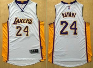 Jerseys Factory Cheap Revolution 30 Lakers #24 Kobe Bryant White