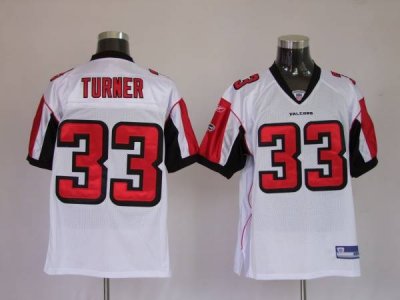 Jerseys Factory Cheap Falcons #33 Michael Turner White Stitched