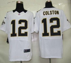Jerseys Factory Cheap Nike Saints #12 Marques Colston White Men'