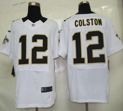 Jerseys Factory Cheap Nike Saints #12 Marques Colston White Men'