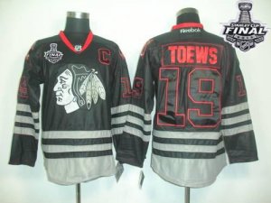 Jerseys Factory Cheap Blackhawks #19 Jonathan Toews Black Ice Wi
