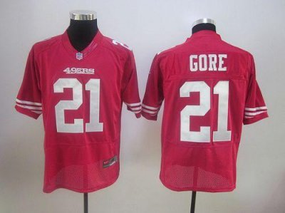 Jerseys Factory Cheap Nike 49ers #21 Frank Gore Red Stitched NFL