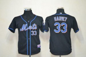 Jerseys Factory Cheap Mets #33 Matt Harvey Black Cool Base Embro