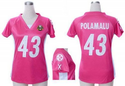 Jerseys Factory Cheap Nike Steelers #43 Troy Polamalu Pink Draft