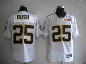 Jerseys Factory Cheap Saints #25 Reggie Bush White With Super Bo