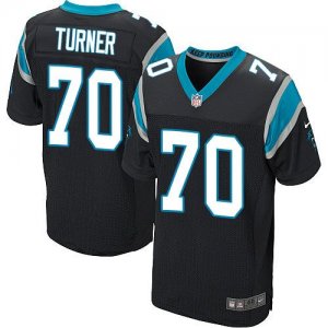 Jerseys Factory Cheap Nike Panthers #70 Trai Turner Black Team C