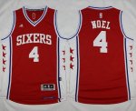 Jerseys Factory Cheap Revolution 30 76ers #4 Nerlens Noel Red St