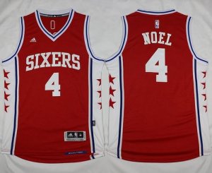 Jerseys Factory Cheap Revolution 30 76ers #4 Nerlens Noel Red St