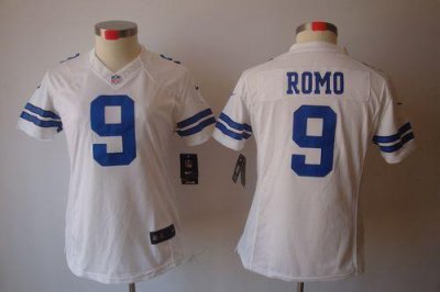 Jerseys Factory Cheap Nike Cowboys #9 Tony Romo White Women's Em