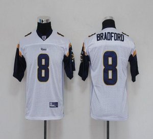 Jerseys Factory Cheap Rams #8 Sam Bradford White Embroidered You