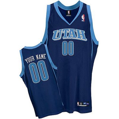 Jerseys Factory Cheap Jazz Personalized Authentic Blue NBA Jerse