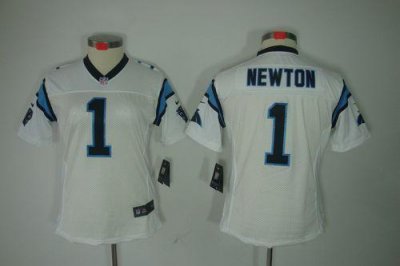 Jerseys Factory Cheap Nike Panthers #1 Cam Newton White Women's