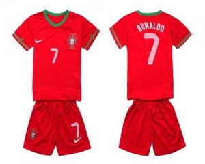 Jerseys Factory Cheap Portugal #7 Ronaldo 2012/2013 Red Home Kid