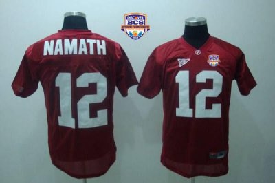 Jerseys Factory Cheap Crimson Tide #12 Joe Namath Red 2013 BCS N