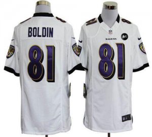 Jerseys Factory Cheap Nike Ravens #81 Anquan Boldin White With A