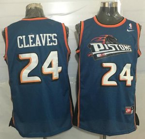 Jerseys Factory Cheap Pistons #24 Mateen Cleaves Blue Nike Throw