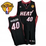 Jerseys Factory Cheap Heat #40 Udonis Haslem Black Finals Patch