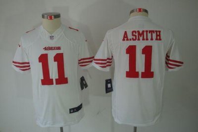 Jerseys Factory Cheap Nike 49ers #11 Alex Smith White Youth Embr