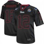 Jerseys Factory Cheap Nike Patriots #12 Tom Brady Lights Out Bla