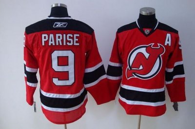 Jerseys Factory Cheap Devils #9 Zach Parise Embroidered Red NHL