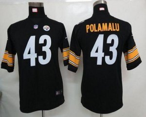Jerseys Factory Cheap Nike Steelers #43 Troy Polamalu Black Team