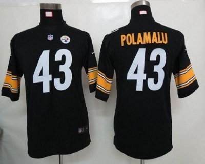 Jerseys Factory Cheap Nike Steelers #43 Troy Polamalu Black Team