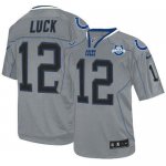 Jerseys Factory Cheap Nike Colts #12 Andrew Luck Lights Out Grey