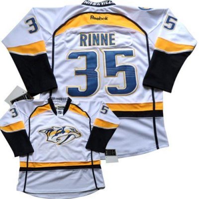Jerseys Factory Cheap Predators #35 Pekka Rinne White Road Embro