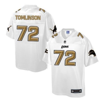 Jerseys Factory Cheap Nike Lions #72 Laken Tomlinson White Men's