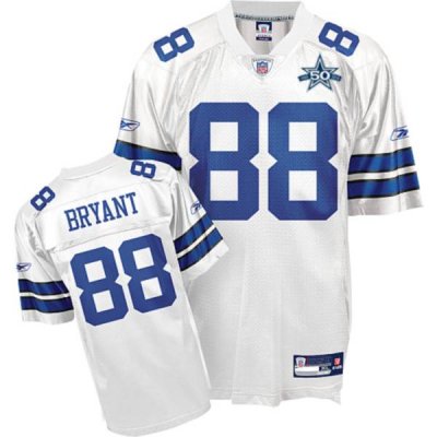 Jerseys Factory Cheap Cowboys #88 Dez Bryant White Team 50TH Ann