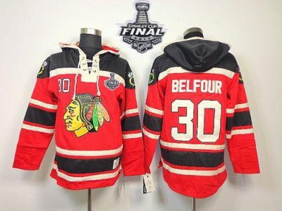 Jerseys Factory Cheap Blackhawks #30 ED Belfour Red Sawyer Hoode