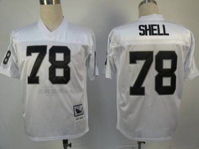 Jerseys Factory Cheap Mitchell and Ness Raiders #78 Art Shell Wh