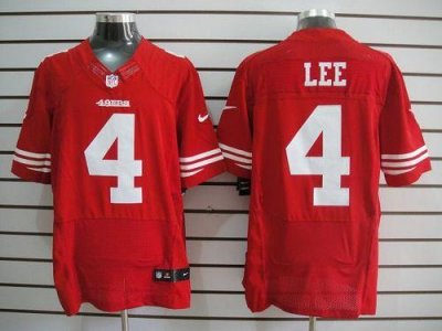 Jerseys Factory Cheap Nike 49ers #4 Andy Lee Red Team Color Men'