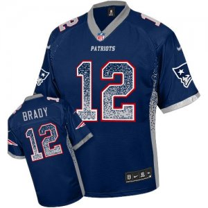 Jerseys Factory Cheap Nike Patriots #12 Tom Brady Navy Blue Team