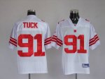 Jerseys Factory Cheap Giants #91 Justin Tuck Stitched White NFL