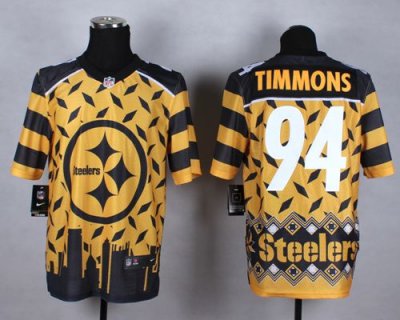 Jerseys Factory Cheap Nike Steelers #94 Lawrence Timmons Gold Me