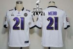 Jerseys Factory Cheap Nike Ravens #21 Lardarius Webb White Super