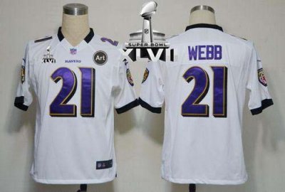 Jerseys Factory Cheap Nike Ravens #21 Lardarius Webb White Super