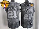 Jerseys Factory Cheap Spurs #21 Tim Duncan Grey Static Fashion F