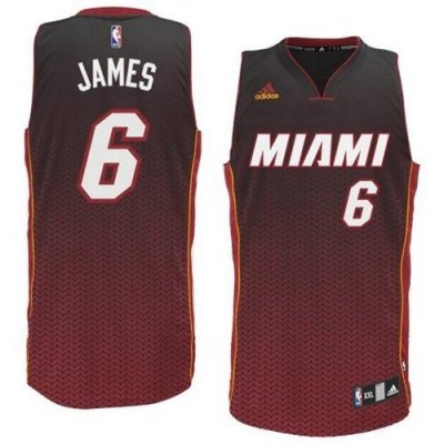 Jerseys Factory Cheap Heat #6 LeBron James Black Resonate Fashio