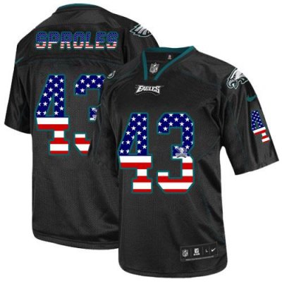 Jerseys Factory Cheap Nike Eagles #43 Darren Sproles Black Men's