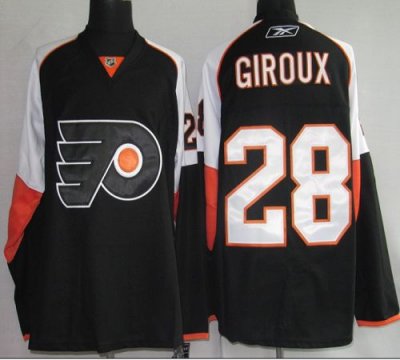 Jerseys Factory Cheap Flyers #28 Claude Giroux Black Embroidered
