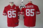 Jerseys Factory Cheap Nike 49ers #85 Vernon Davis Red Team Color