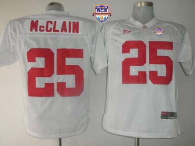 Jerseys Factory Cheap Crimson Tide #25 Rolando McClain White 201