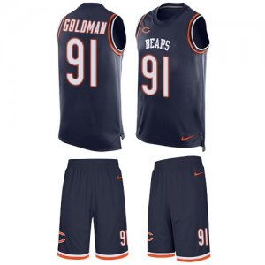 Jerseys Factory Cheap Nike Bears #91 Eddie Goldman Navy Blue Tea