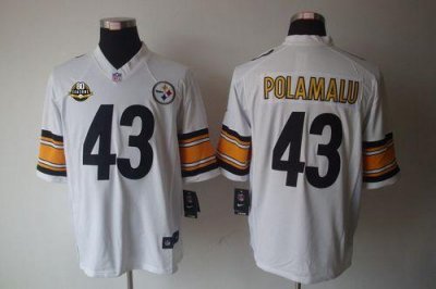 Jerseys Factory Cheap Nike Steelers #43 Troy Polamalu White With