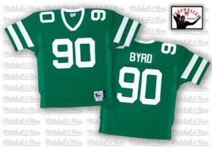 Jerseys Factory Cheap Mitchell and Ness Jets Dennis Byrd #90 Sti